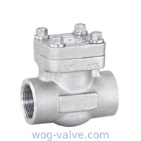 Swing type forged Steel Check Valve Bolted bonnet,a182 f316l body,npt threaded,1inch,800lb