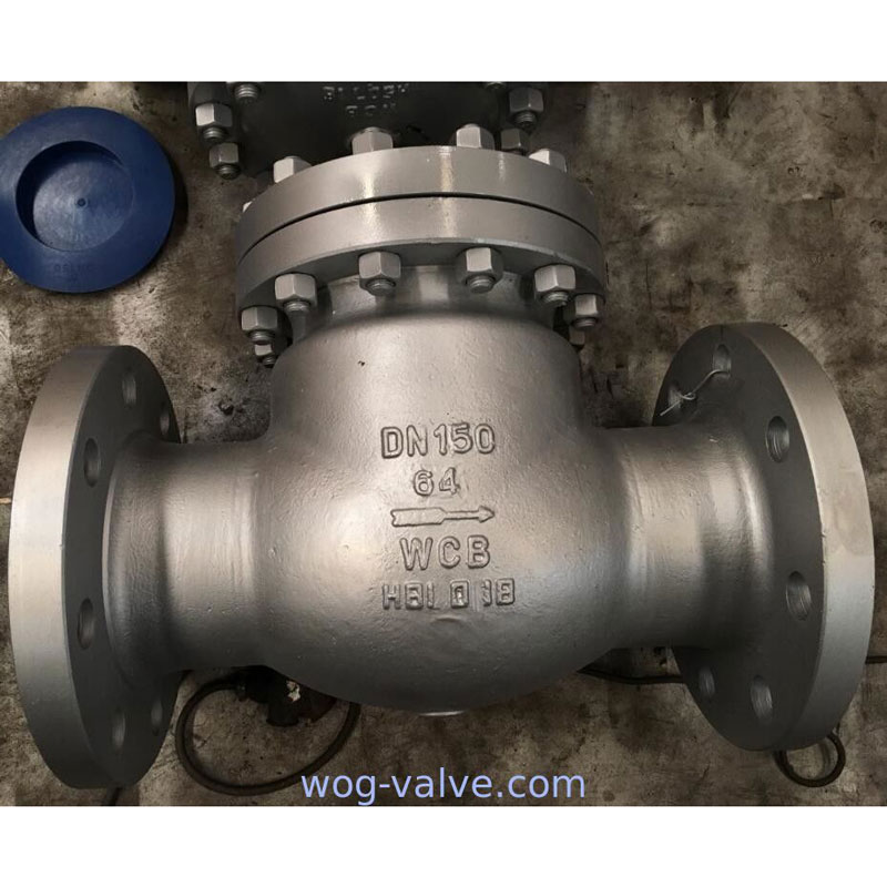 Swing Check Valve Flanged Type,A216 WCB body,No.1#Trim,DN150 Presure PN64