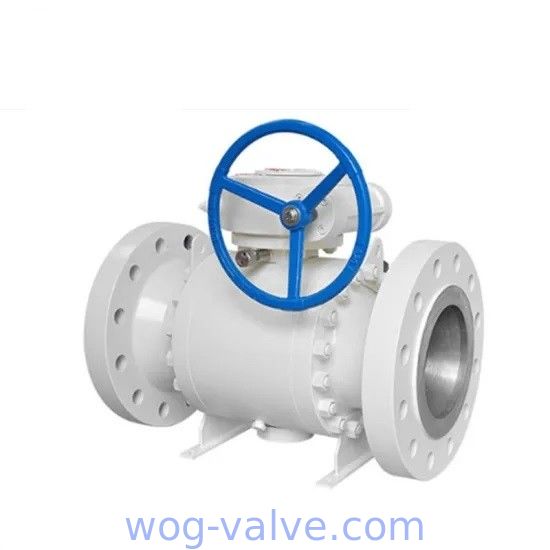 600 LB 20 Inch Side Entry Ball Valve 3 Pieces A105 API 6D RF Worm Gear Ball Valve