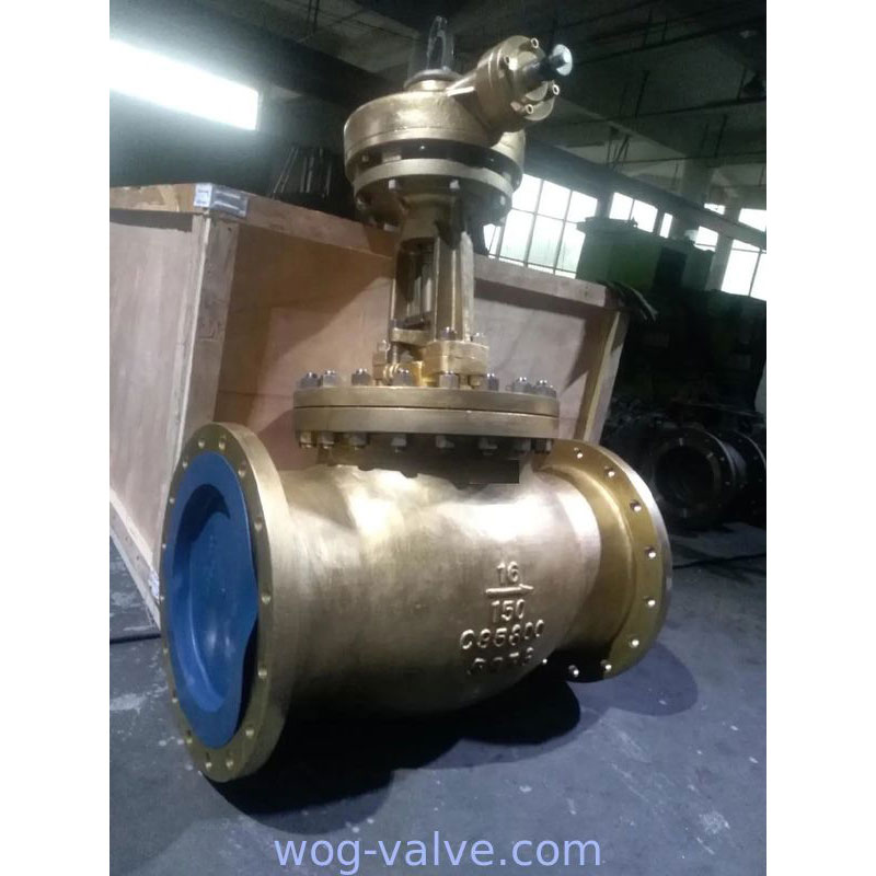 16 Inch Cast Steel Globe Valve Worm Gear RF BS 1873 B148 C95800 ASME B16.34