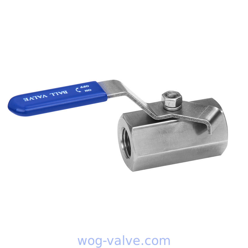 Professional 1000 WOG 2 SS Ball Valve Single Piece Threaded With Hexagon Type