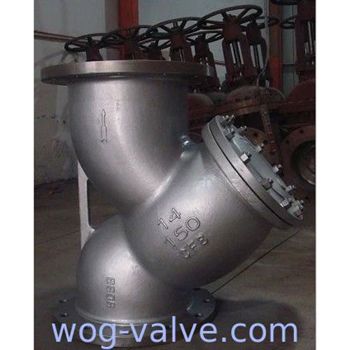 ss y strainer,bolt cover,14inch,CF8 Body,ss304 screen,40mesh,rf flanged,class 150