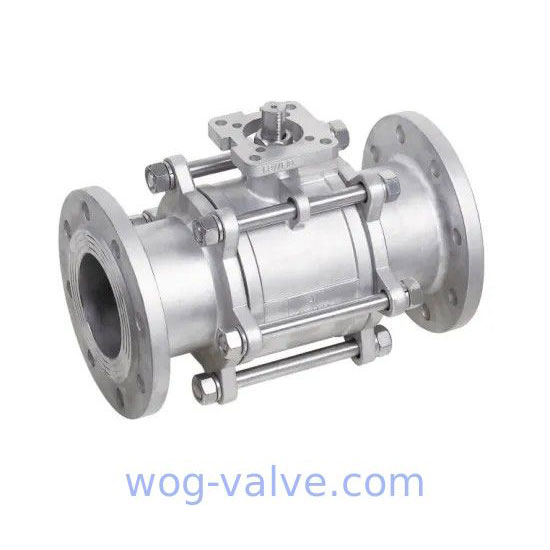 Flange Three Pieces Ball Valve DIN PN16 PN40 4 Inch Stainless Steel Ball Valve