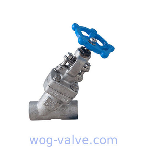 API602,forged ss a182 f304,bb,os&y,socketd weld,sw,Y type globe valve,class 800,1/2"