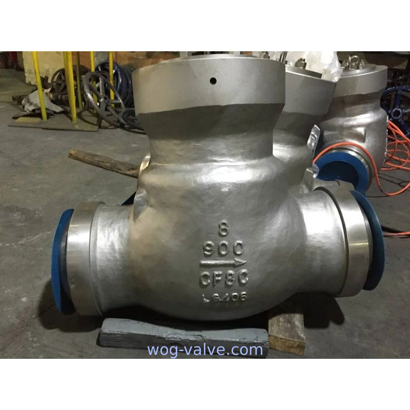 API6D,8 Inch,900LB Presure Seal Bonnet Swing Check Valve,A351 CF8C material,BW End