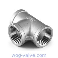 ANSI DIN JIS SS Threaded Pipe Fittings Tee Female Threaded T Connector Pipe