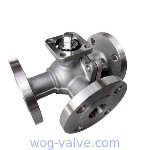 Fire - Proof 3 Way Ball Valve Stainless Steel 304 316 T Port Ball Valve