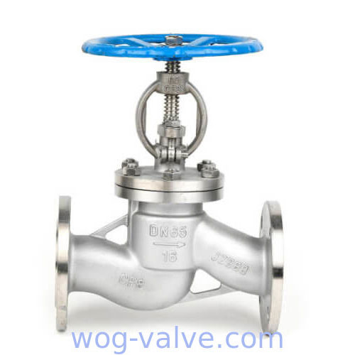 5 Inch Cast Steel Globe Valve 1.4408 CF8 Flanged Globe Valve DN65 PN16