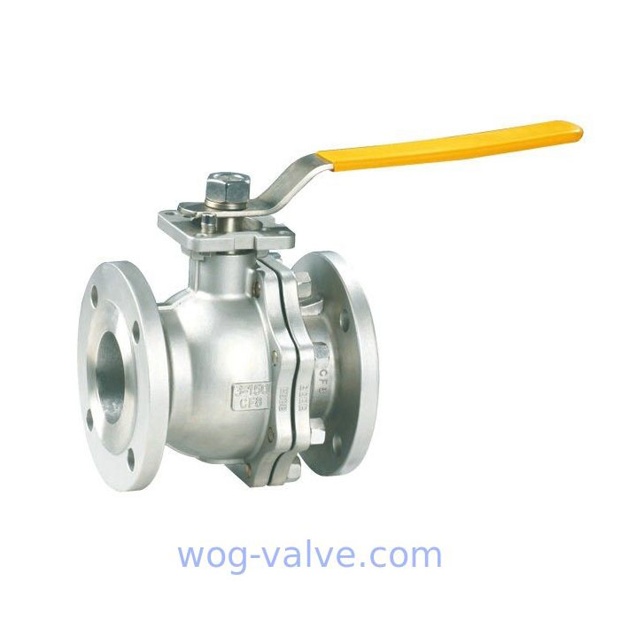 150LB 300LB Ss Ball Valve Flange TypeBall Valve with ISO5211 Mounting Pneumatic Actuator