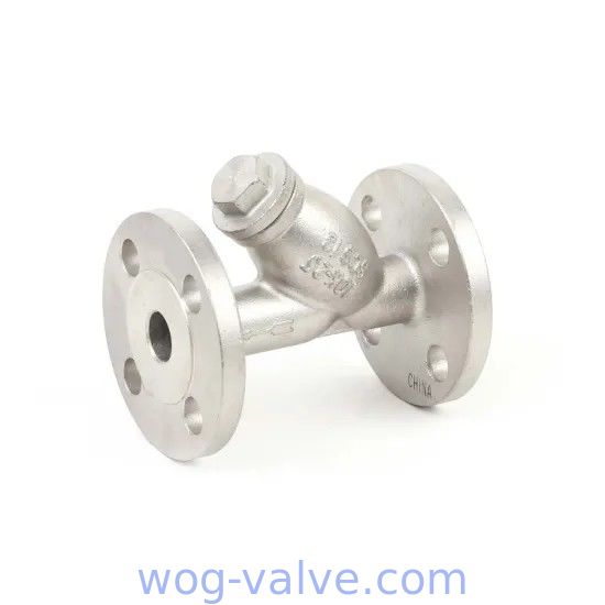 Casting type Stainless steel SCS13 Y strainer,screwed cover,dn25,flanged to jis 10k
