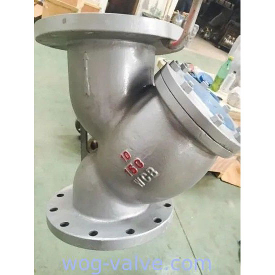 ASME B16.34 Stainless Steel y Strainer ASTM A216 WCB Screen SS304,10inch,RF Flanged class 150