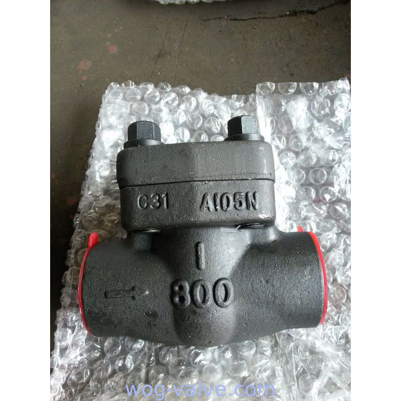 ASTM A105N Forged Steel Swing Check Valve DN25 API 602,Trim no.5#,NPT Threaded,800LB