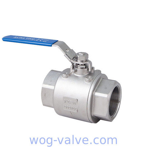 Threaded End WOG Ball Valve Two Piece Heavy Duty Type Locking Devoice