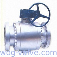 3 Pieces Trunnion Mounted Ball Valve 900LB Gear Operated Ball Valve