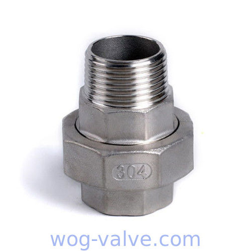 Industry SS Threaded Pipe Fittings Stainless Steel M/F Union With PTFE Seat