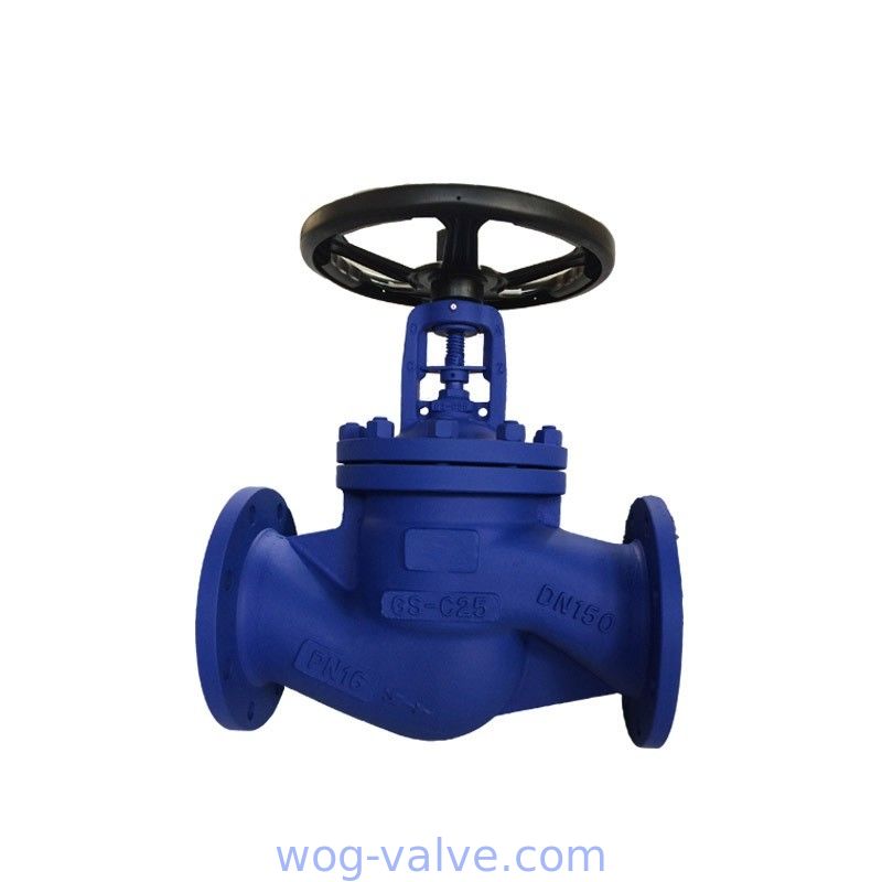 DIN3356 Standard,Bellow Seal Globe Valve, GS-C25, 1.0619,DN150,Flanged end,Presure PN16