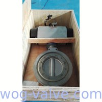 Pneumatic Operated Wafer Type Butterfly Valve 18 Inch ASTM A351