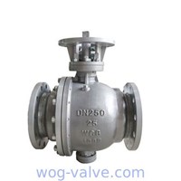DIN Standard Trunnion Mounted Ball Valve 2 Pieces Full Port Cast Steel WCB Body