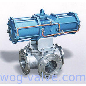 Pneumatic Four Way Ball Valve