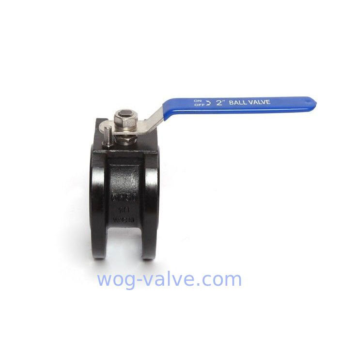 A216WCB Carbon Steel Wafer Type Ball Valve Handle Operated PN16 / PN40