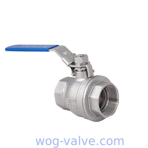 Screwed End WOG Ball Valve Reducer Bore Ball Valve 2PC Korea Type Locking Device