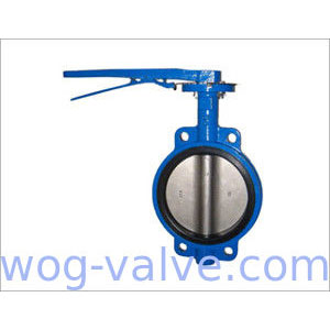 3 Inch Wafer Pattern Butterfly Valve DN80 WCB Butterfly 600LB Blue painting