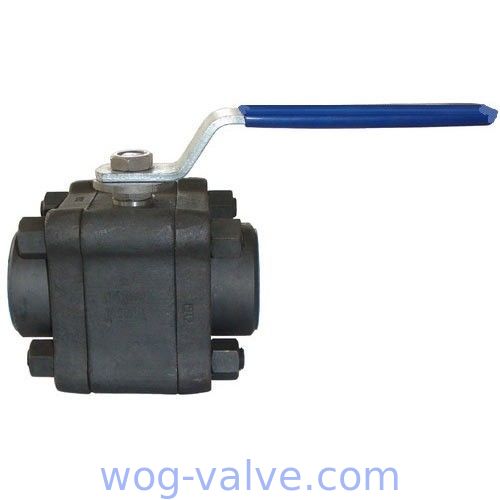 Industrial 1 Inch 3 Piece Stainless Steel Ball Valve ASTM A105N Class 800LB