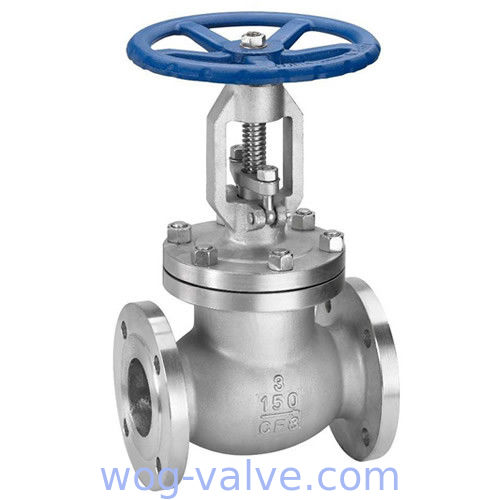 BS 1873 Stainless steel CF8 Globe valve,bb,os&y,plug disc,RF flanged,handwheel operated