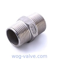 Customized SS Threaded Pipe Fittings 201 Hexagon Nipple with NPT Threaded End