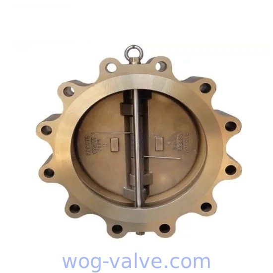 API594 Standard,Lug type dual plate double disc wafer swing check valve,C95800 Body,class 150