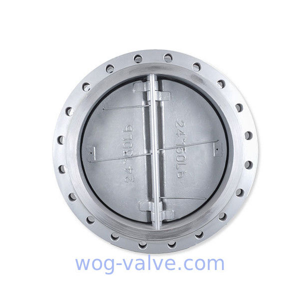 Metal Seat Dual Plate Non Return Valve Cast Steel Body Wafer To PN16