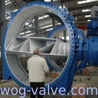 DN2740 Double Eccentric Butterfly Valve , PN20 Large Diameter Butterfly Valves
