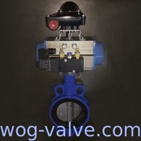 4 IN Pneumatic Butterfly Valve With Pneumatic Actuator CL150 EPDM Seat