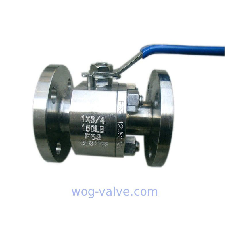 Two Piece Floating Type Ball Valve Lever Operated ASTM A182 F53 ANSI 150LB