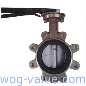 DN80 PN20 Wafer Type Butterfly Valve Aluminium Bronze Lug Type Butterfly Valve