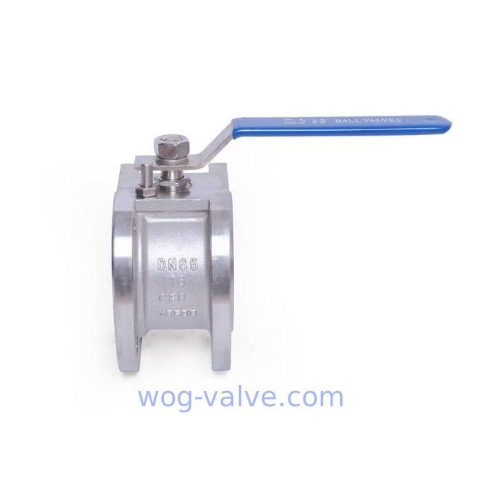 DN80 SS316 Wafer Type Ball Valve1.4408 PN16 With Iso5211 High Mounting Pad