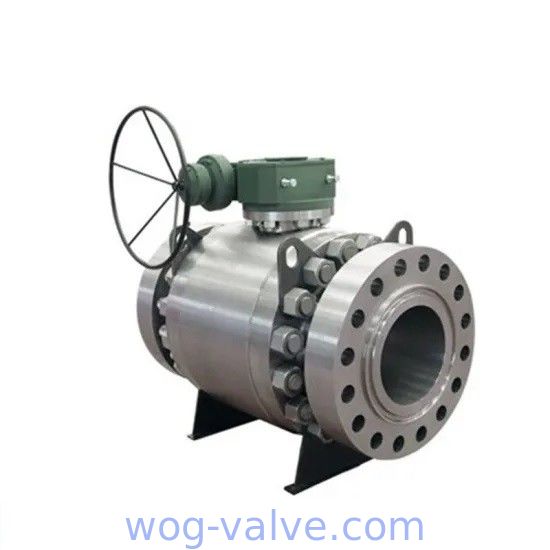 Forged Steel Trunnion Mounted Ball Valve Three Pieces Flanged RF Ends