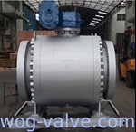 300LB 3 Piece Trunnion Mounted Ball Valve ASTM A105N 24 Inch Ball Valve Nylon Seat