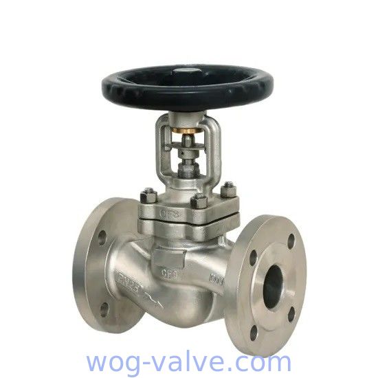 EN1092,Bellow Seal Globe Valve DIN3356, 1.4308,1.4408,bolt bonnet,DN100,Flanged end to PN25