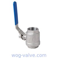 Screwed End WOG Ball Valve 2 PC Full Bore Type ISO5211 High Mounting Pad