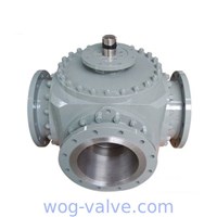 Cast Steel Stainless Steel 3 Way Industrial Ball Valves with flange end