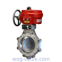 Offset Disc Water Butterfly Valve Flanged Industrial Usage API 609 Standard