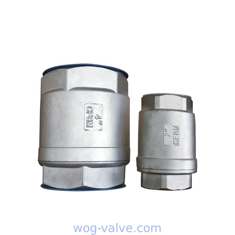 2PC Vertical threaded Check valve DN25 DN100 BSPT Screwed 1000 Psi