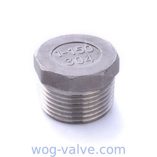 Male Threaded Hexagon Head Plug Stainless Steel Low Pressure 150 Lbs