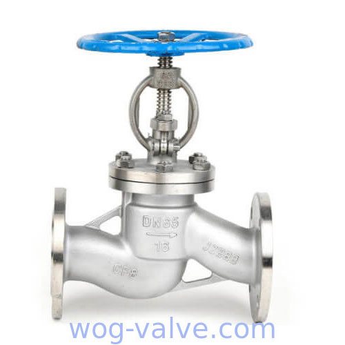 DIN 3356 Bolted Bonnet Globe Valve CF8 DN65 DN80 Flanged to PN16