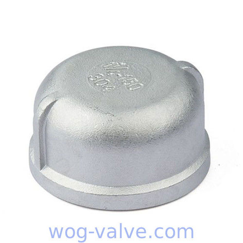 Professional SS Threaded Pipe Fittings Round Cap Fitting CD-Pl2991