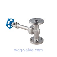 Extended long bonnet,forged Cryogenic globe valve,a182 f304,integral flange,1inch,class 600lb