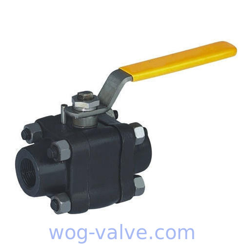 Full Port 1 Inch WOG Ball Valve 2 Piece 800LB NPT Thread Forged Steel Ball Valve SW BW