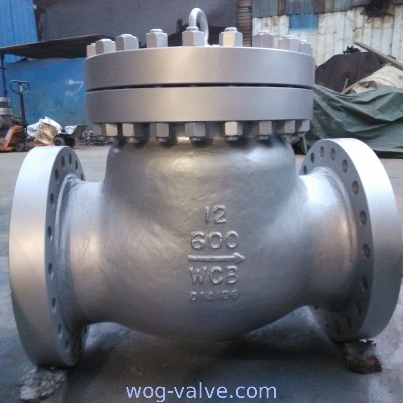 18 Inch Swing Check Valve Flanged Ends ASTM A216 WCB,Trim no.1#,RF flanged to 600LB