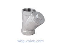 DN65 NPT Connection Y Type Strainer 800 WOG Screwed Cover CF8M material